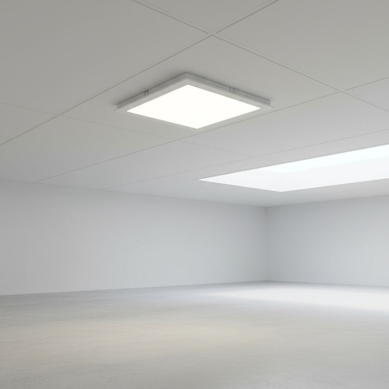 Plafon Cuadrado Led Embutible 18w Luz Calida Pack 10u Blanco Cálido