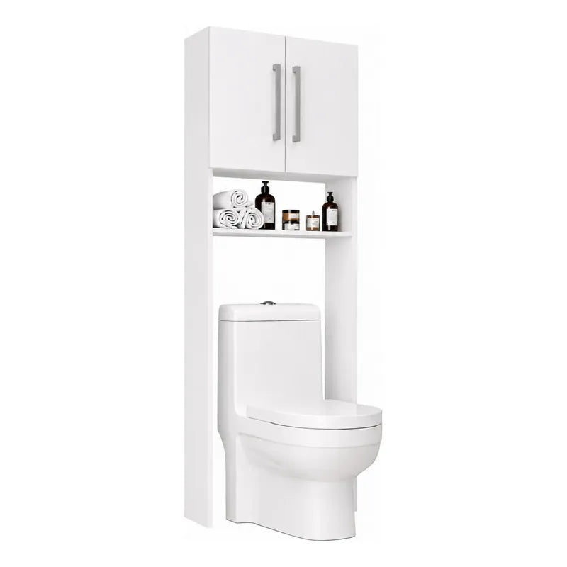 Mueble Sobre Inodoro Alacena Estante Armario Baño Organizado Blanco