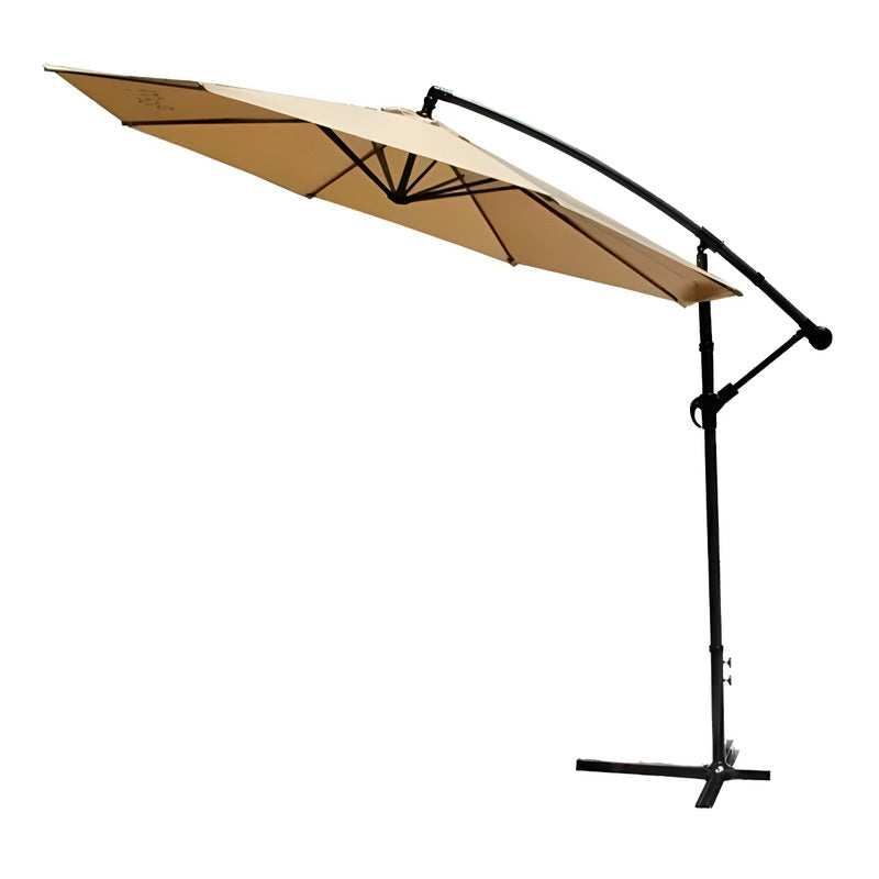 Sombrilla Banana Exahome 3mts Jardin Patio Pileta Gazebo Color Beige Liso