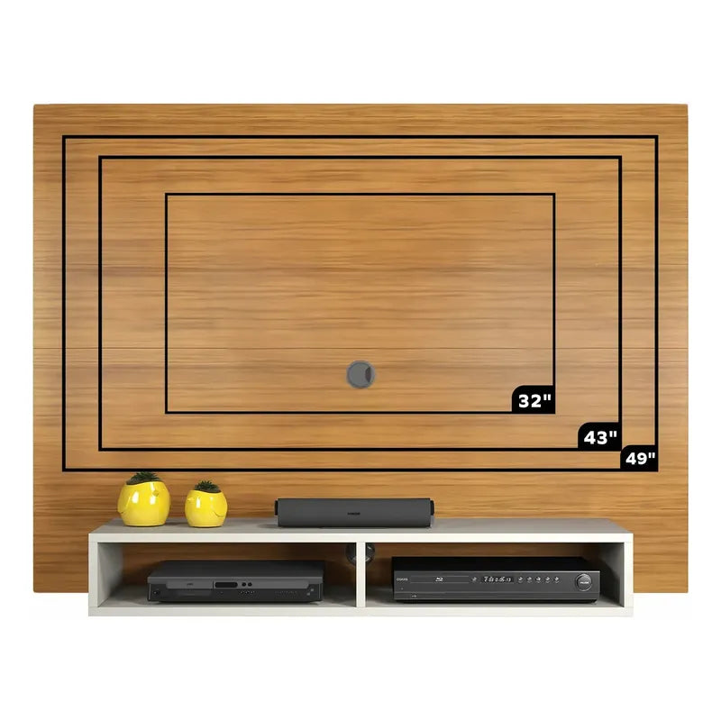 Rack Plus Exahome Mueble Para Tv Moderno Y Funcional Pared Roble