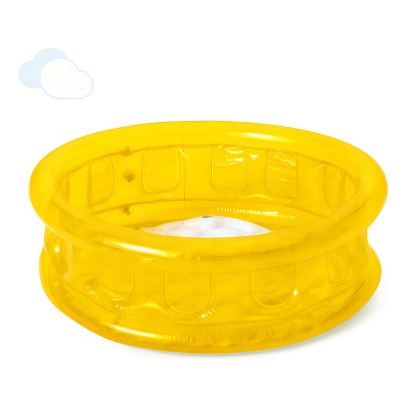 Pileta Inflable Redonda Bestway Kiddie Pool 51112 De 64cm X 25cm 26l Amarilla Amarillo