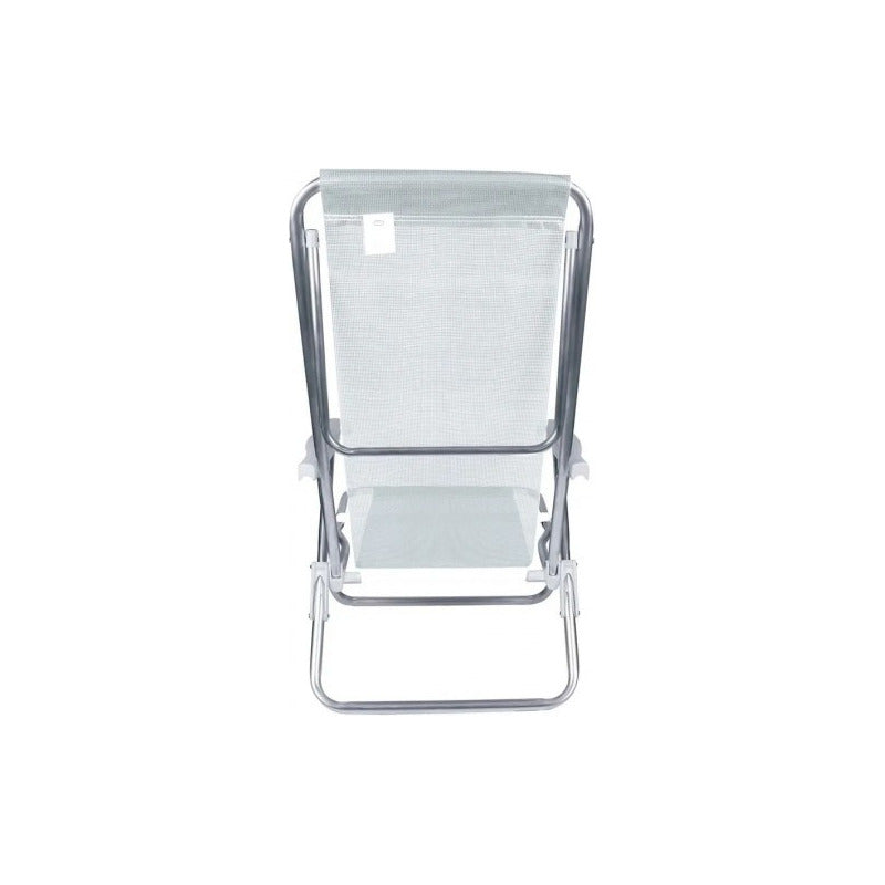 Silla Reposera Aluminio Sannet 8 Pos Tienda Oficial Blanco
