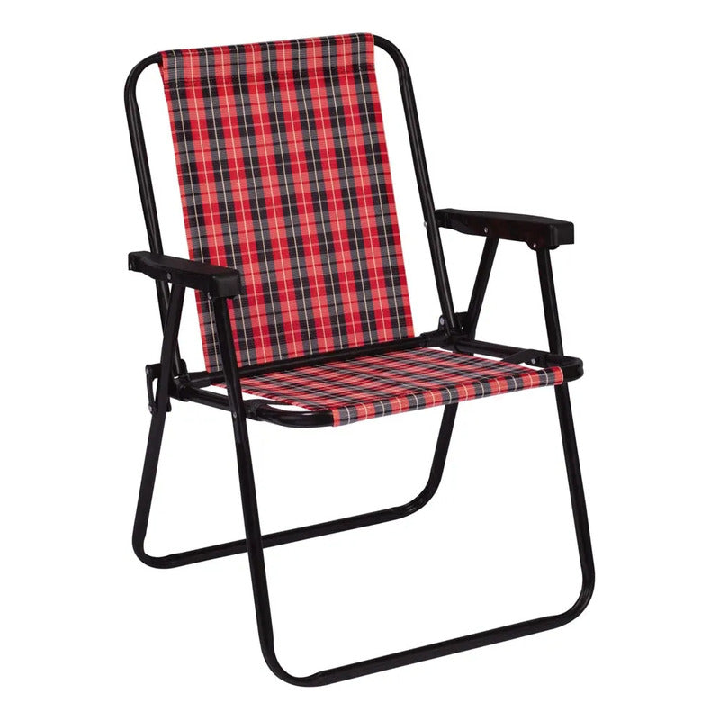 Silla Reposera Alta Exahome Plegable Portátil Playa Jardín