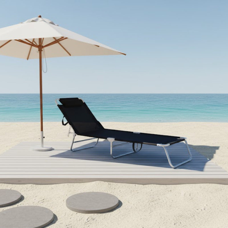 Reposera Camastro Exahome 4 Posiciones Hogar Camping Playa