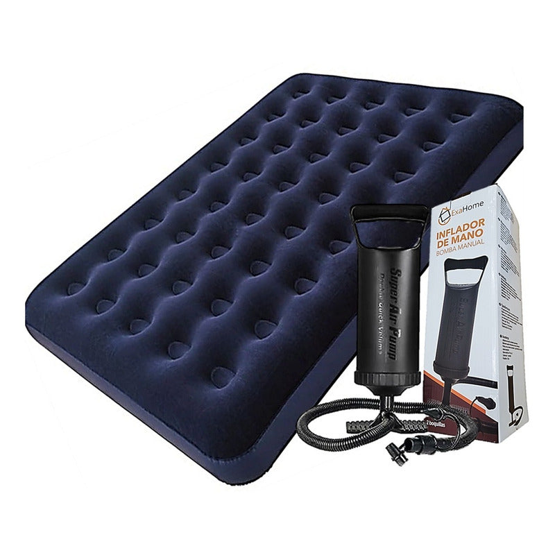 Carpa 8 P Exahome Impermeable + 2 Colchon 2p + Inflador