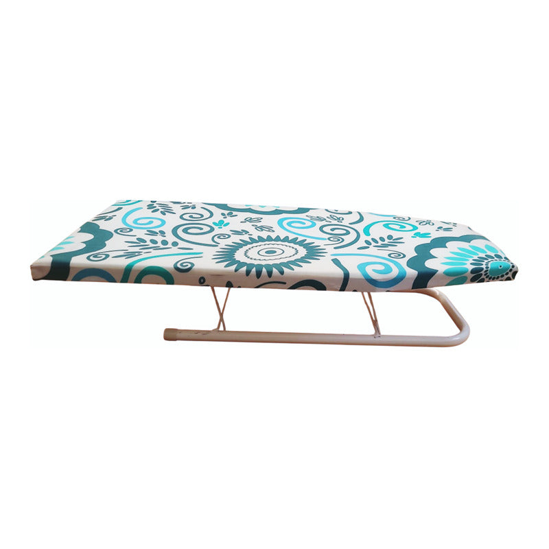 Tabla De Planchar De Mesa Plegable Practica Liviana Color Floreado Verde