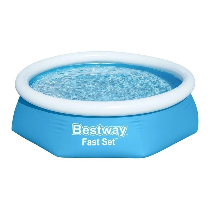 Pileta Inflable Redonda Fast Set 1880 Lts Bestway 57448 Color Azul