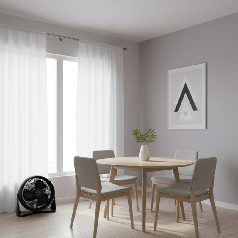 Ventilador Turbo 12 Exahome Piso Pared Hogar Oficina Mejor 38cm 50hz Negro Negro Pvc 5 76.2 Cm