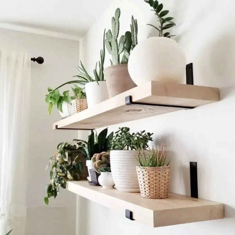 Mensula Para Estante X 2 Exahome Industrial Repisa Madera