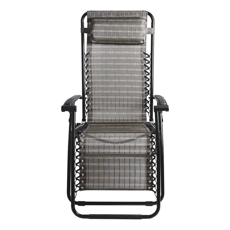Reposera Gravedad Cero Plegable Multi Posiciones C/ Almohada Marrón