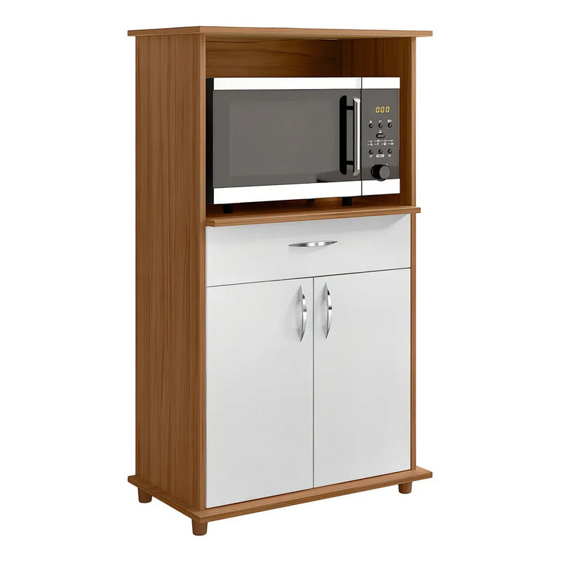 Organizador De Cocina Despensero Exahome Porta Microondas Roble