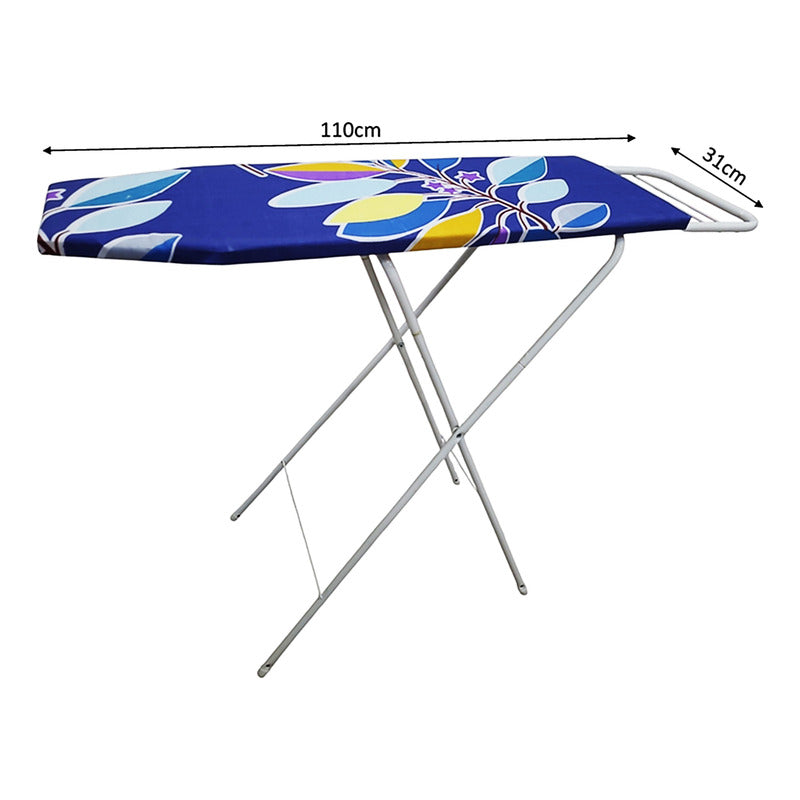 Tabla De Planchar Plegable Con Apoya Plancha Ropa Floreado Azul