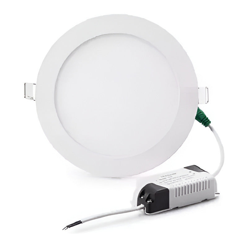 Lámpara Plafón De Techo Exahome Plafon 6w Redondo Embutible Blanco 220v Fria