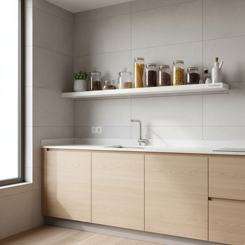 Estantes Flotantes Repisa Ménsula Invisible 80x20x18 Exahome Blanco