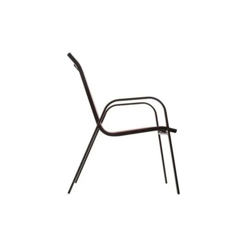 Silla Jardín Reposera Apilable Hogar Country Diseño Elegante Gris