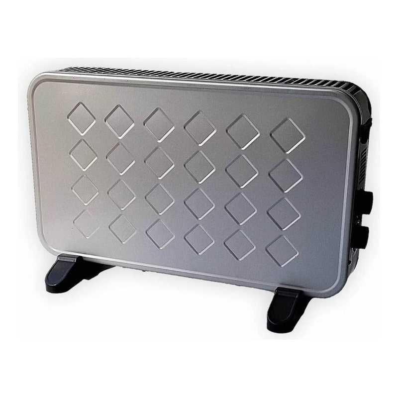 Calefactor Electrico Alta Gama Exahome Con Termostato Ct03 Gris