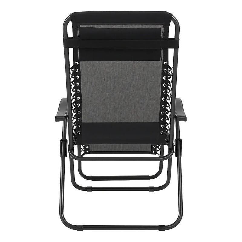 Reposera Gravedad Cero Exahome X2 Premium Con Almohada Color Negro