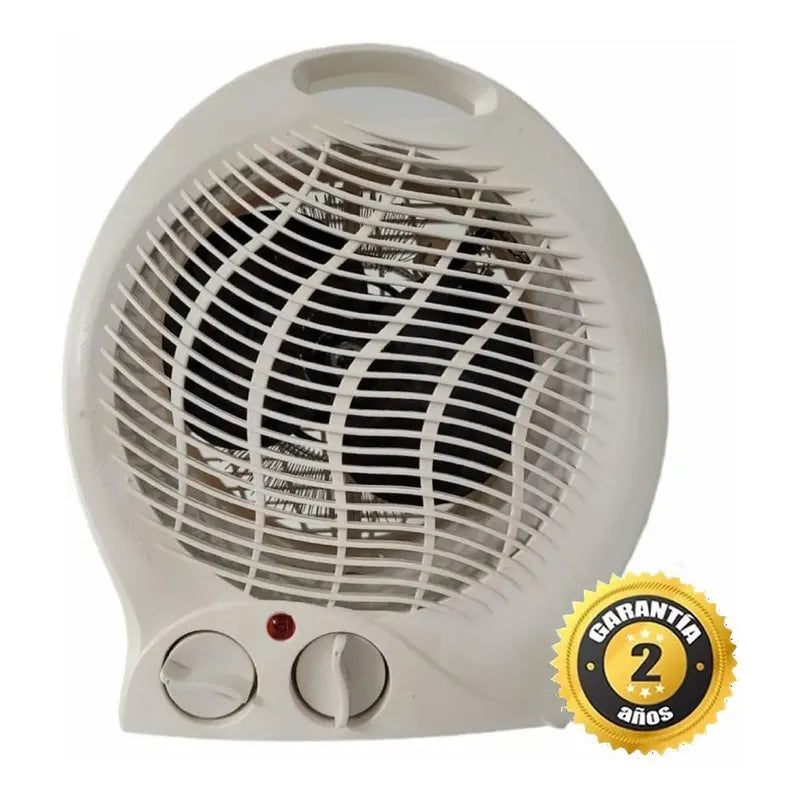 Caloventor Exahome Unico Con Termostato 2 Años De Color Negro