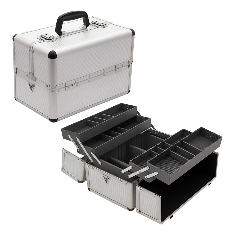 Caja De Herramientas Exahome M-1 De Aluminio 22cm X 36cm X 24cm Plateada Plateado