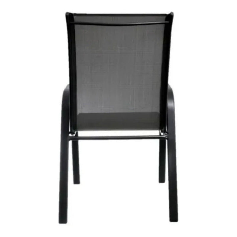 4 Sillas Reposera Textileno Apilable Jardin Country Hogar