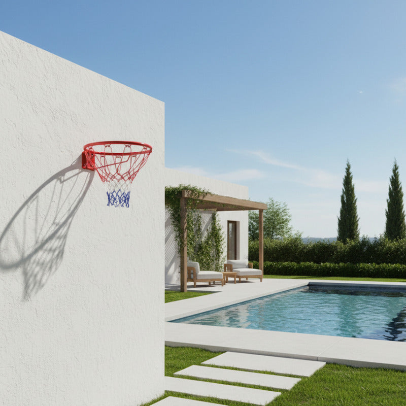 Aro De Basquet Exahome Nº 7 Con Resorte Y Red Reforzado