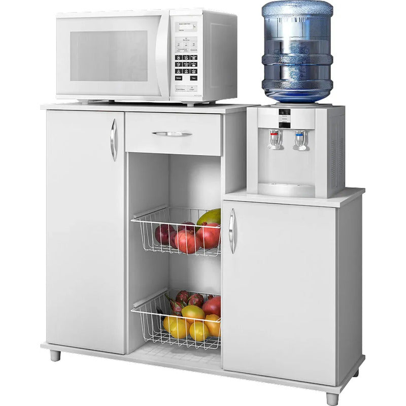 Mueble Frutero Organizador Exahome Porta Microondas Cocina Blanco