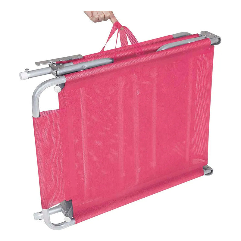 Reposera Camastro Exahome Cama Aluminio Hogar Camping Playa