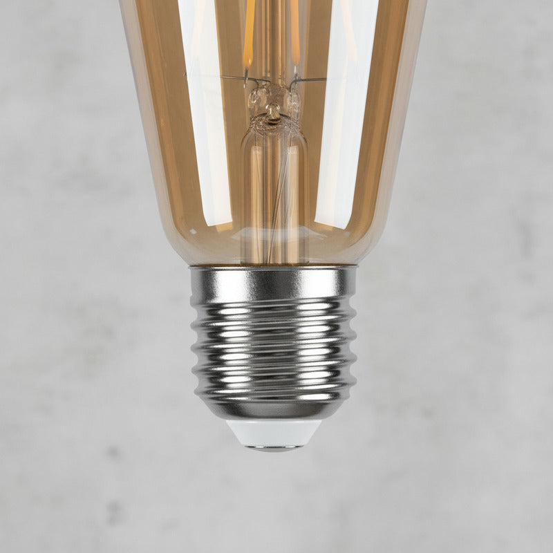 Lampara Tubular Led Filamento Foco Ambar 6w Pack 5u Ámbar