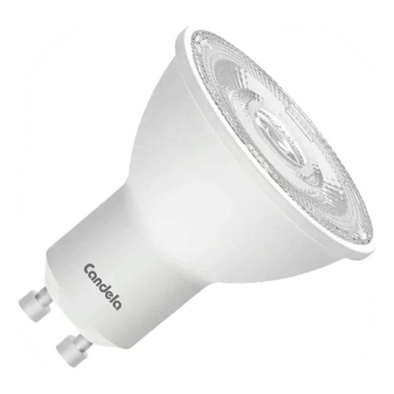 Dicroica Led Lampara Aluminio Dimer Luz Calida 7w Pack 10u Blanco Cálido