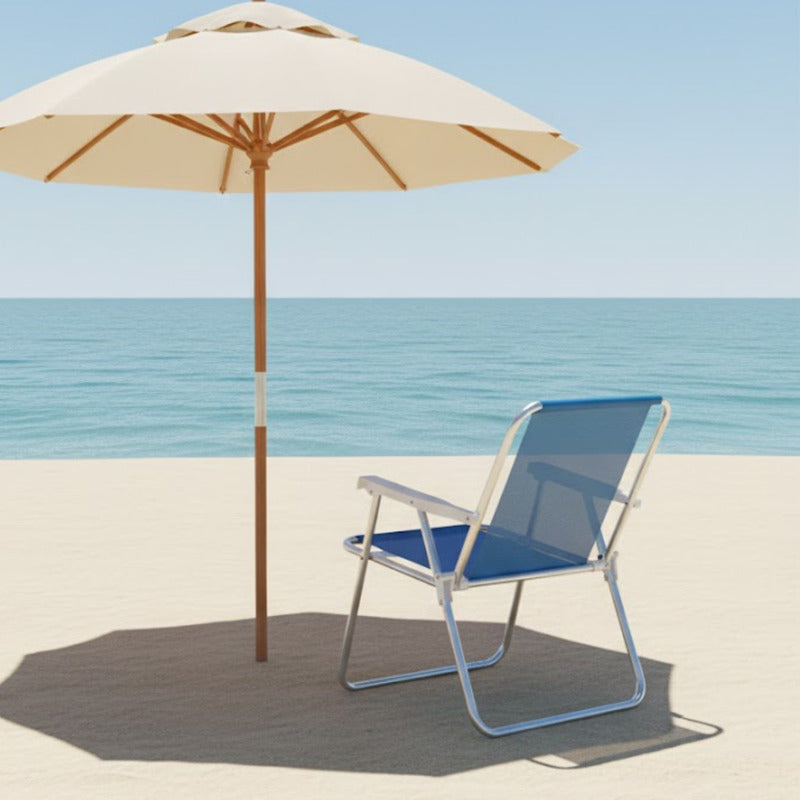 Silla Plegable Aluminio Reposera Sillon Playa Jardin Camping