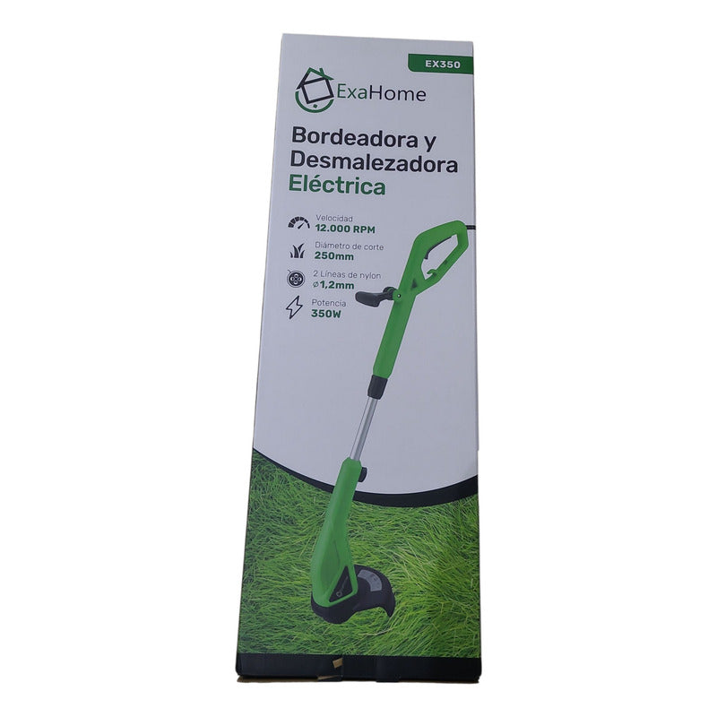 Bordeadora Electrica Exahome Telescopica Liviana Aluminio Verde
