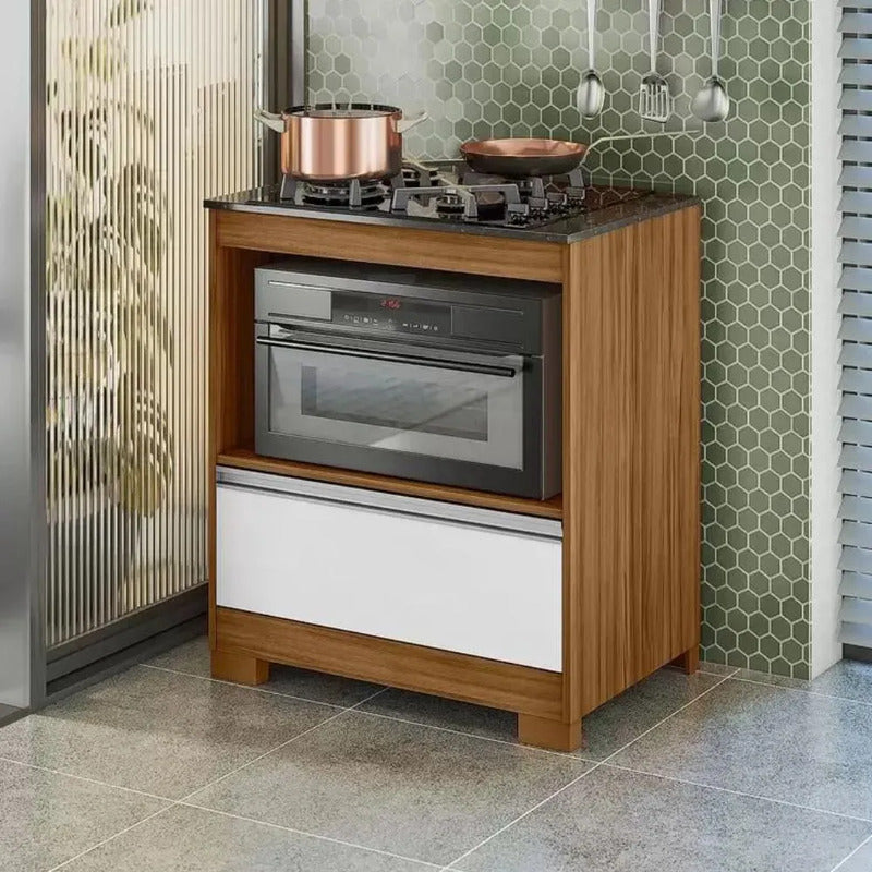 Bajo Mesada De Cocina Exahome Exclusivo Premium Para Anafe Roble