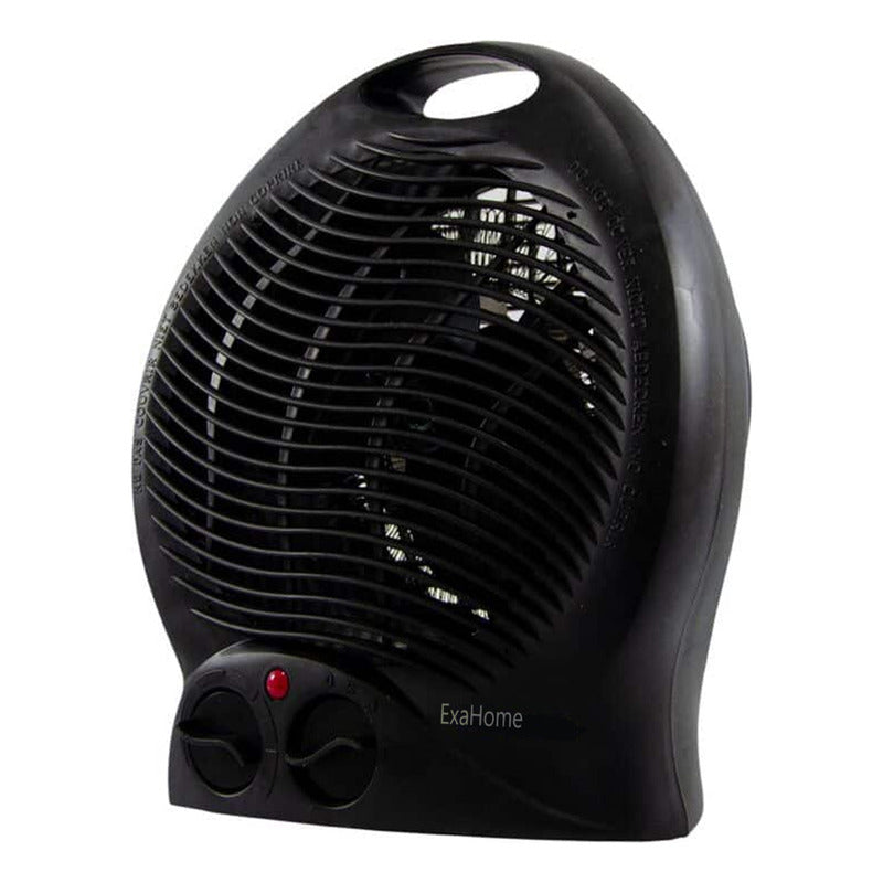 Combo 2 Calefactor + Caloventor Electrico Estufa Exahome Negro