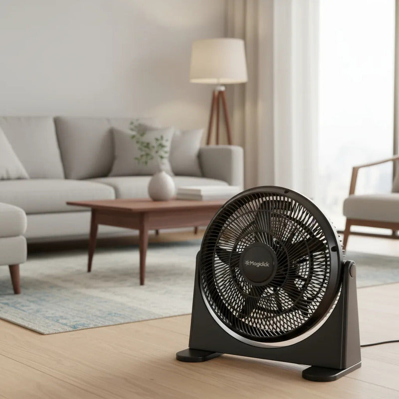 Ventilador Turbo 3 Velocidades 14 Hogar Negro 35 Cm Negro Plástico 5