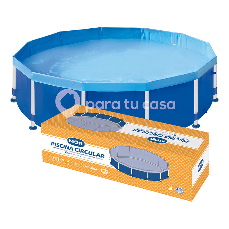 Pileta Estructural Mor 1007mor Circular X 30.5 Cm De Ancho X 2.78 M De Diámetro 4500 L Azul