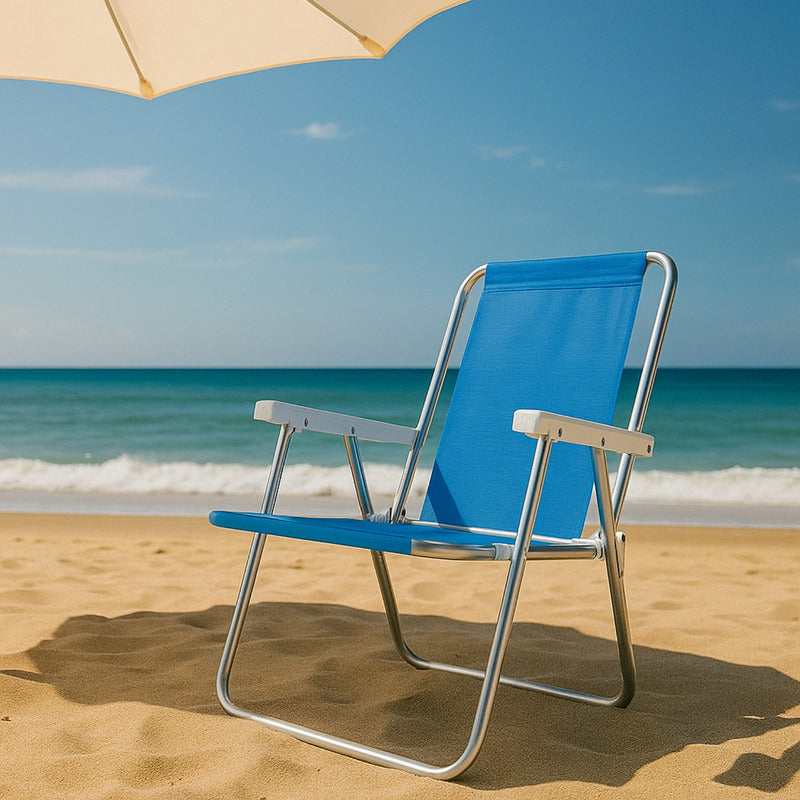 Silla Plegable Aluminio Reposera Sillon Playa Jardin Camping