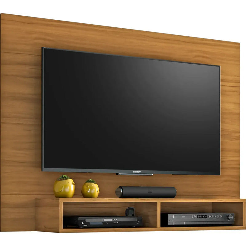 Rack Plus Exahome Mueble Para Tv Moderno Y Funcional Pared Roble New
