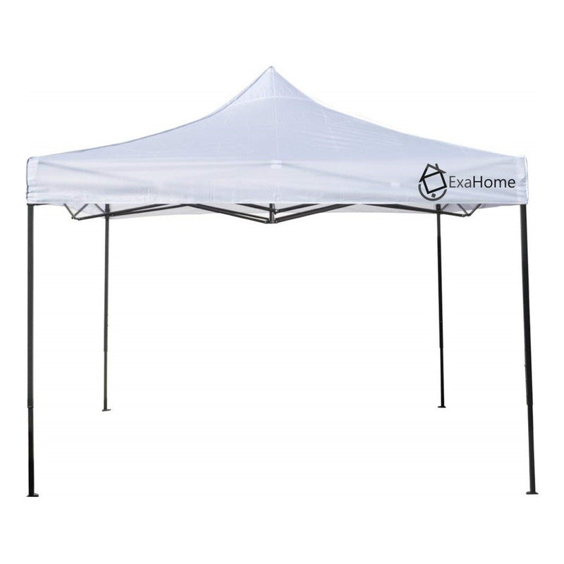 Gazebo Plegable Exahome 3x3 Impermeable Uniones Metalicas Of Color Blanco