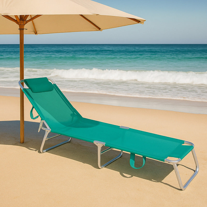 Reposera Camastro Exahome 4 Posiciones Hogar Camping Playa