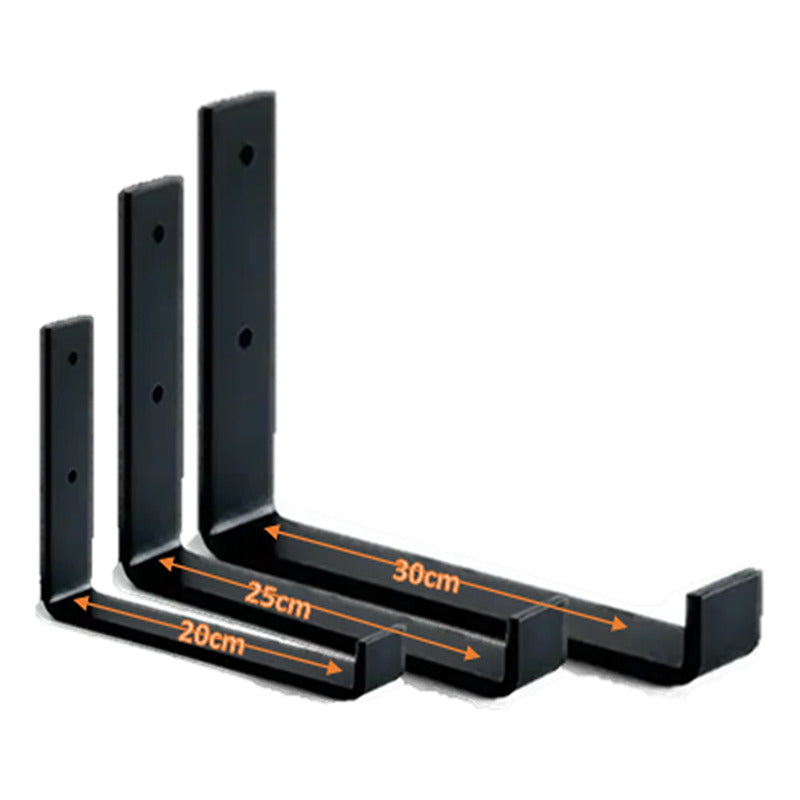 3 Mensulas De Acero M25 P/ Estante Exahome 20, 25 O 30cm