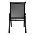 Silla Jardín De Acero Reposera Sling Textileno Apilable Color Gris