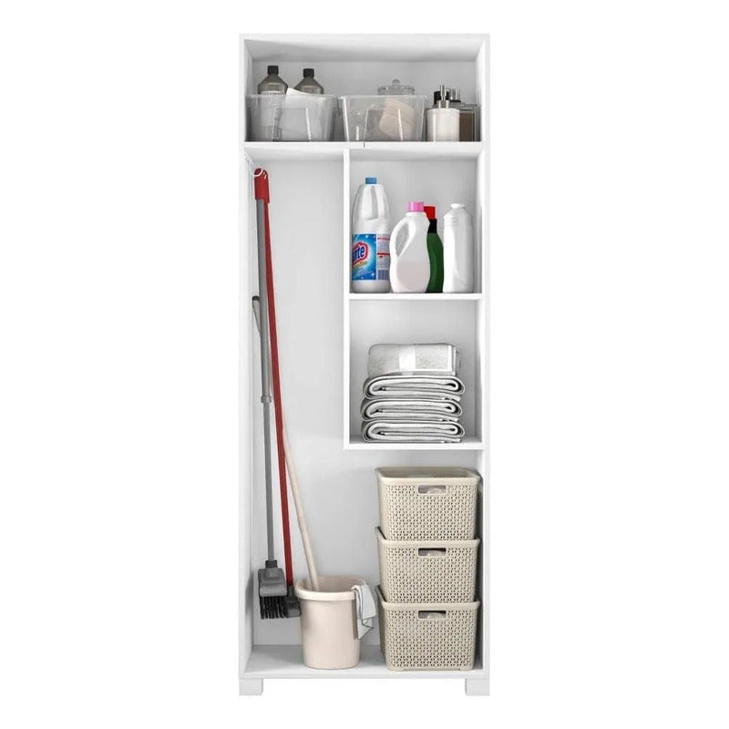 Mueble Escobero Organizador Lavadero Cocina Despensero Blanco