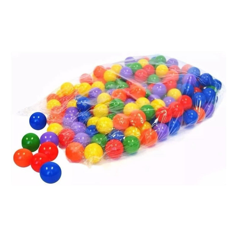 Bolson De 100 Pelotas De Pelotero Exahome Atoxicas No Se Aplastan Multicolor 8cm