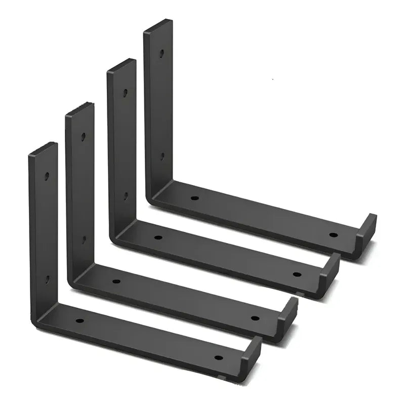 Ménsula Exahome 30cm Negros 4 Unidades 3mm Espesor