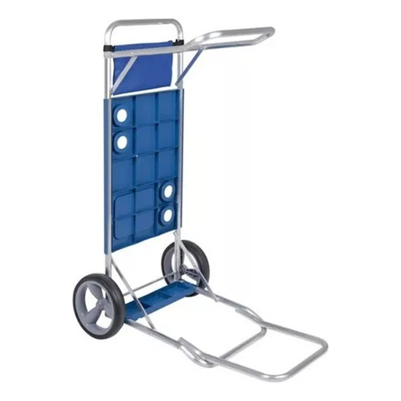 Carro Carrio Playero Mesa Porta Silla Tienda Oficial Azul