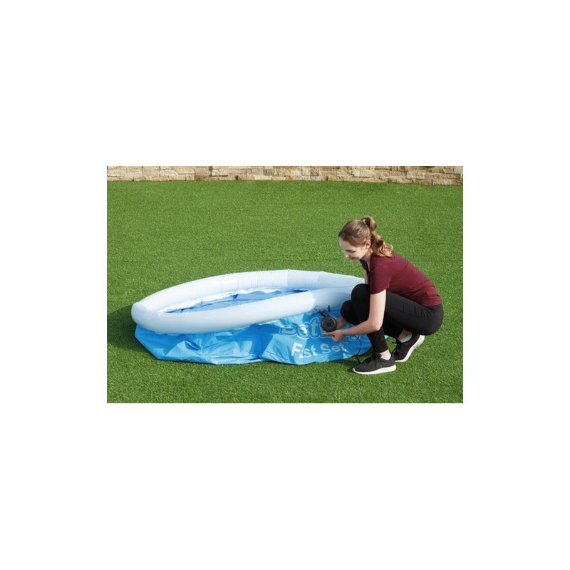 Pileta Inflable Redonda Fast Set 1880 Lts Bestway 57448 Color Azul