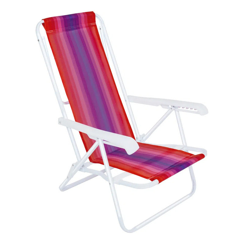 Reposera 4 Posiciones Mor Silla Playera Playa Camping Jardin Varios Colores