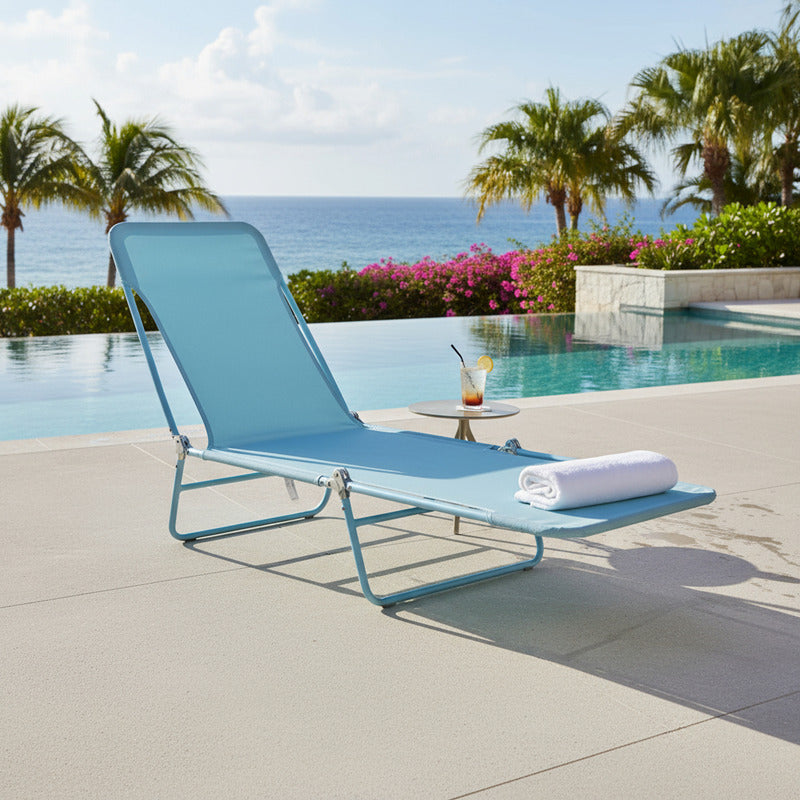 Silla Reposera Cama Playera Reclinable Plegable Casa Parque