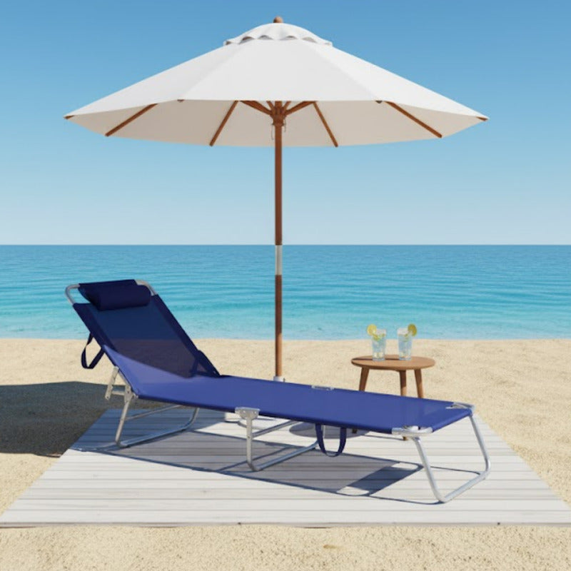 Reposera Camastro Exahome 4 Posiciones Hogar Camping Playa