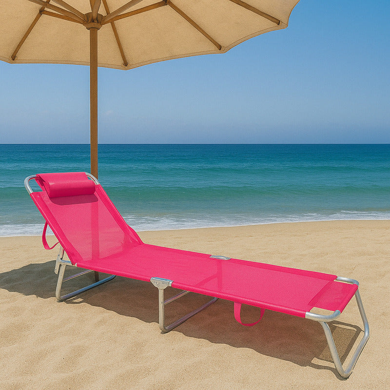 Reposera Camastro Exahome 4 Posiciones Hogar Camping Playa